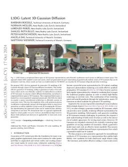 L3DG: Latent 3D Gaussian Diffusion