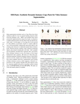 SDI-Paste: Synthetic Dynamic Instance Copy-Paste for Video Instance
  Segmentation