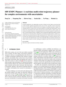 SPF-EMPC Planner: A real-time multi-robot trajectory planner for complex
  environments with uncertainties