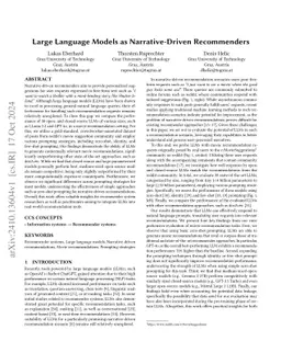 Large Language Models as Narrative-Driven Recommenders