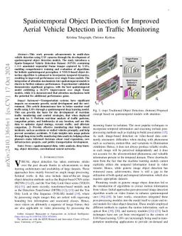 Spatiotemporal Object Detection for Improved Aerial Vehicle Detection in
  Traffic Monitoring