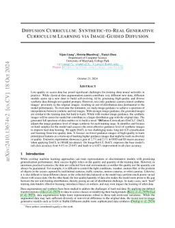Diffusion Curriculum: Synthetic-to-Real Data Curriculum via Image-Guided Diffusion