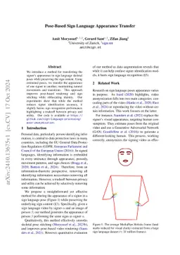 Pose-Based Sign Language Appearance Transfer