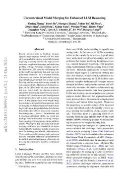 Unconstrained Model Merging for Enhanced LLM Reasoning