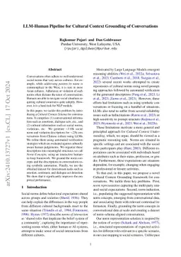 LLM-Human Pipeline for Cultural Context Grounding of Conversations