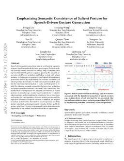 Emphasizing Semantic Consistency of Salient Posture for Speech-Driven
  Gesture Generation