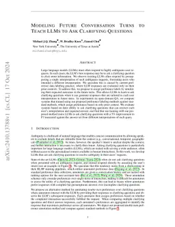 Modeling Future Conversation Turns to Teach LLMs to Ask Clarifying Questions