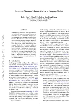 De-mark: Watermark Removal in Large Language Models
