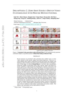 DreamVideo-2: Zero-Shot Subject-Driven Video Customization with Precise
  Motion Control