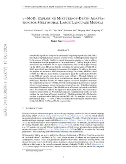 $γ-$MoD: Exploring Mixture-of-Depth Adaptation for Multimodal Large
  Language Models