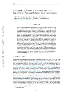 UniDrive: Towards Universal Driving Perception Across Camera Configurations