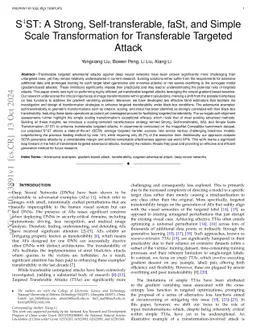 S$^4$ST: A Strong, Self-transferable, faSt, and Simple Scale Transformation for Transferable Targeted Attack