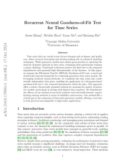 Recurrent Neural Goodness-of-Fit Test for Time Series