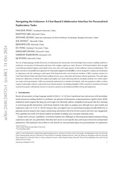 Navigating the Unknown: A Chat-Based Collaborative Interface for
  Personalized Exploratory Tasks
