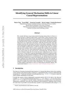 Identifying General Mechanism Shifts in Linear Causal Representations