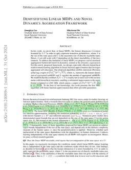 Demystifying Linear MDPs and Novel Dynamics Aggregation Framework