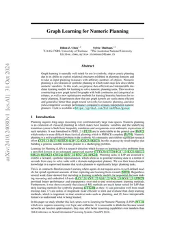 Graph Learning for Numeric Planning