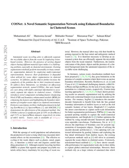 COSNet: A Novel Semantic Segmentation Network using Enhanced Boundaries
  in Cluttered Scenes