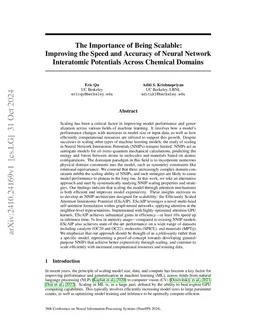 The Importance of Being Scalable: Improving the Speed and Accuracy of
  Neural Network Interatomic Potentials Across Chemical Domains