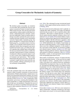 Group Crosscoders for Mechanistic Analysis of Symmetry
