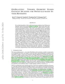 GeoSplatting: Towards Geometry Guided Gaussian Splatting for Physically-based Inverse Rendering