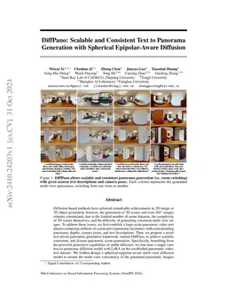 DiffPano: Scalable and Consistent Text to Panorama Generation with
  Spherical Epipolar-Aware Diffusion