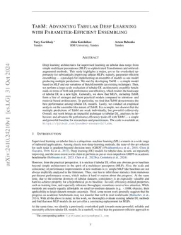 TabM: Advancing Tabular Deep Learning with Parameter-Efficient Ensembling