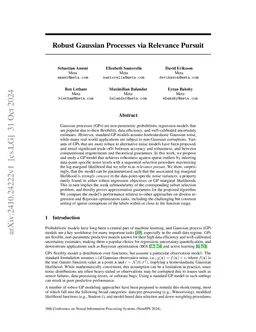 Robust Gaussian Processes via Relevance Pursuit