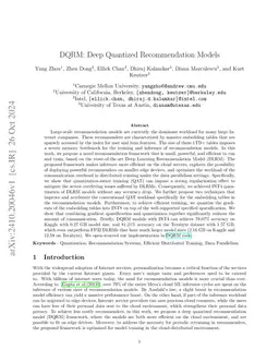 DQRM: Deep Quantized Recommendation Models