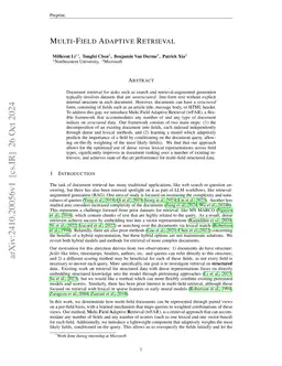 Multi-Field Adaptive Retrieval