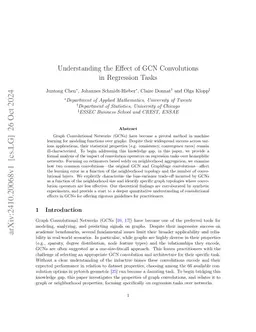 Understanding the Effect of GCN Convolutions in Regression Tasks