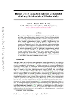 Human-Object Interaction Detection Collaborated with Large
  Relation-driven Diffusion Models