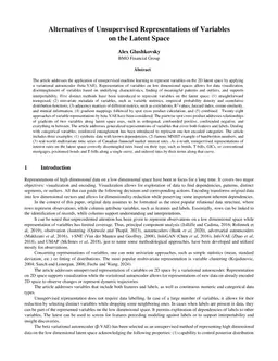 Alternatives of Unsupervised Representations of Variables on the Latent
  Space