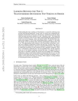Looking Beyond The Top-1: Transformers Determine Top Tokens In Order