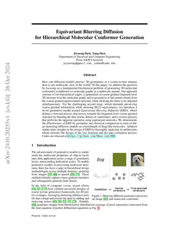 Equivariant Blurring Diffusion for Hierarchical Molecular Conformer
  Generation