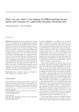 That was not what I was aiming at! Differentiating human intent and
  outcome in a physically dynamic throwing task