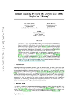 Library Learning Doesn't: The Curious Case of the Single-Use "Library"