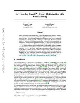Accelerating Direct Preference Optimization with Prefix Sharing
