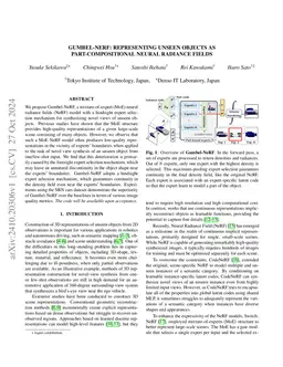 GUMBEL-NERF: Representing Unseen Objects as Part-Compositional Neural
  Radiance Fields