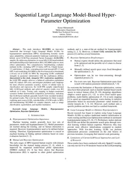 Sequential Large Language Model-Based Hyper-parameter Optimization
