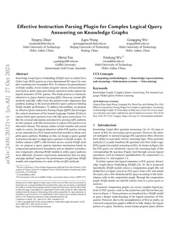 Effective Instruction Parsing Plugin for Complex Logical Query Answering
  on Knowledge Graphs