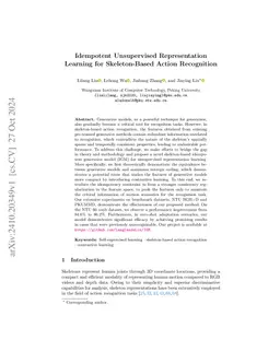 Idempotent Unsupervised Representation Learning for Skeleton-Based
  Action Recognition