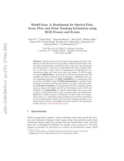 BlinkVision: A Benchmark for Optical Flow, Scene Flow and Point Tracking Estimation using RGB Frames and Events