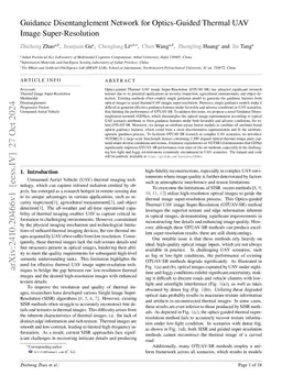 Guidance Disentanglement Network for Optics-Guided Thermal UAV Image
  Super-Resolution