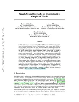Graph Neural Networks on Discriminative Graphs of Words