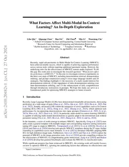 What Factors Affect Multi-Modal In-Context Learning? An In-Depth
  Exploration