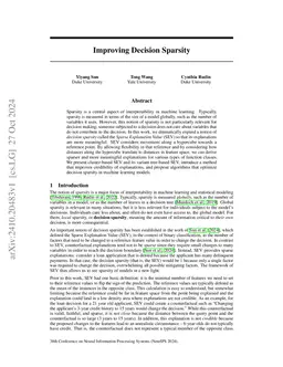 Improving Decision Sparsity