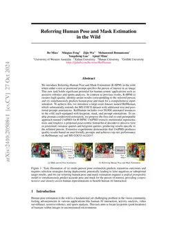 Referring Human Pose and Mask Estimation in the Wild