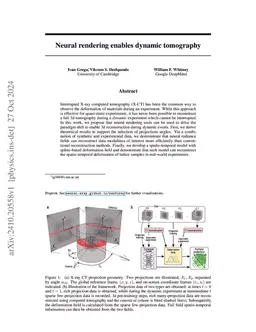 Neural rendering enables dynamic tomography