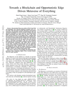 Towards a Blockchain and Opportunistic Edge Driven Metaverse of Everything